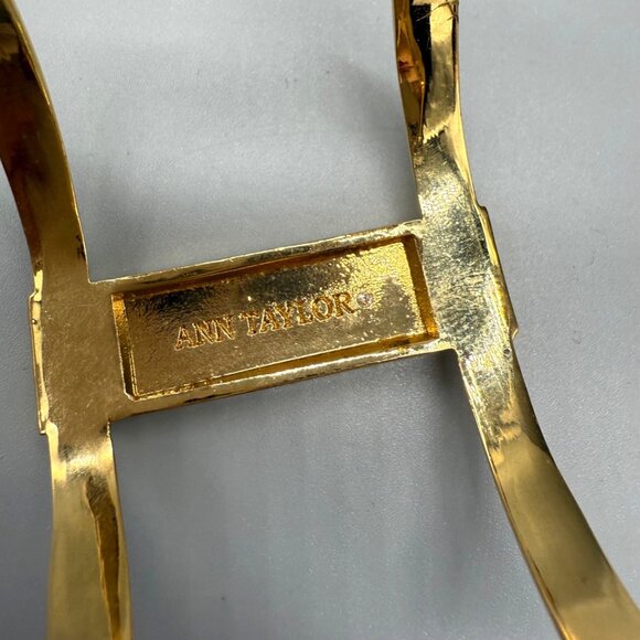 Ann Taylor Gold-Tone Cuff Bracelet Open Design 2.25 inches - Picture 3 of 5